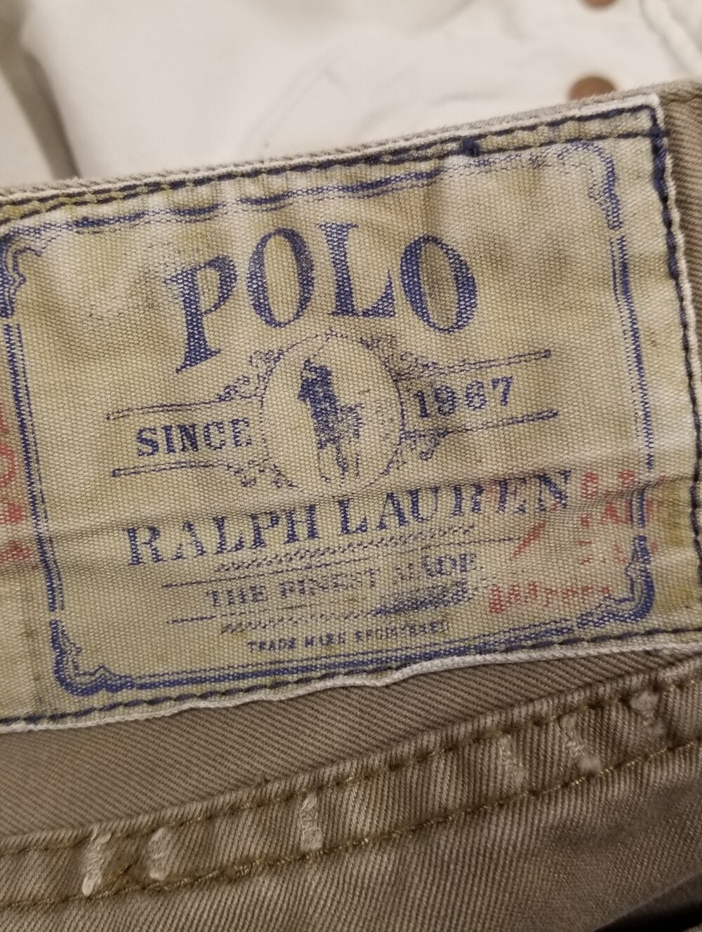 Vintage Polo Ralph Lauren Classic 867 Jeans Mens 33x30 Tan Khaki Retro Comfort - Picture 7 of 10